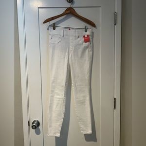 Spanx. Jean-ish ankle leggings. White. Petite. Small.